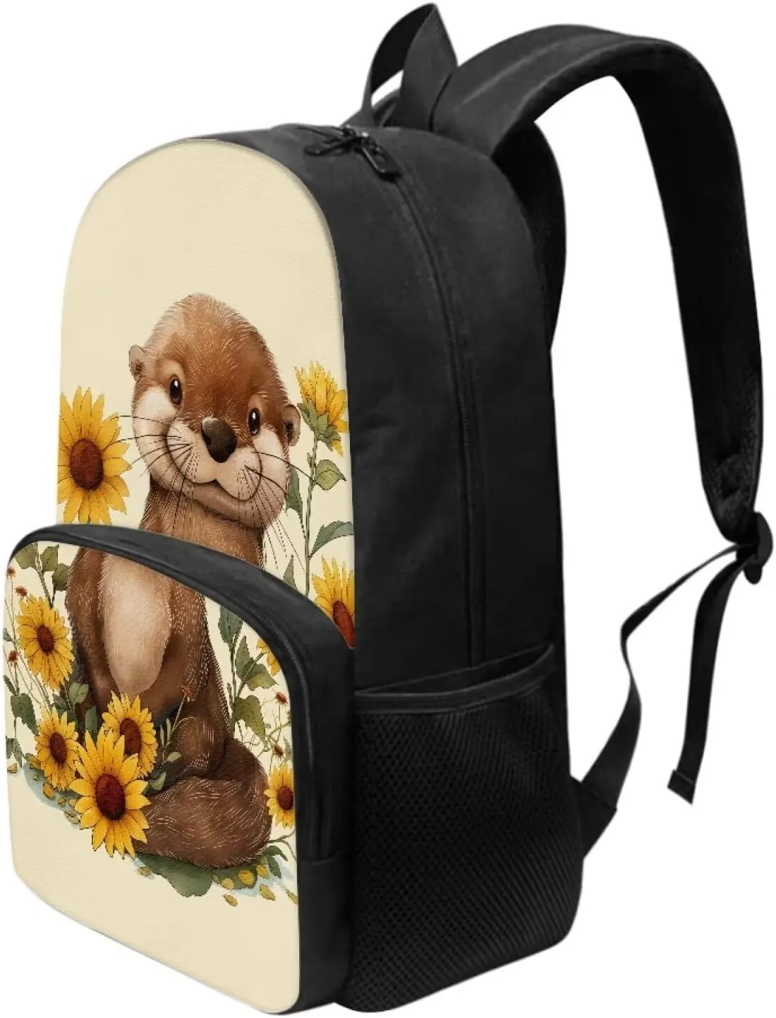 Sunflowers Backpack Lightweight Travel Casual Daypack Sloth Print Portable Bookbag Adjustable Shoulder Bag for Boys Girls，Fit Primary School