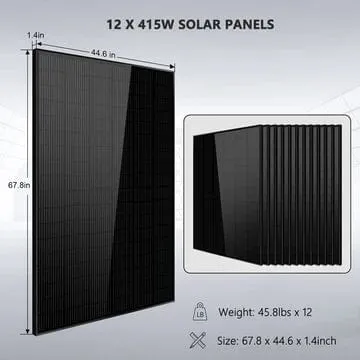 SunGoldPower SGR-12K20E | 12KW Off-Grid Solar Kit | 48VDC | 120V/240V