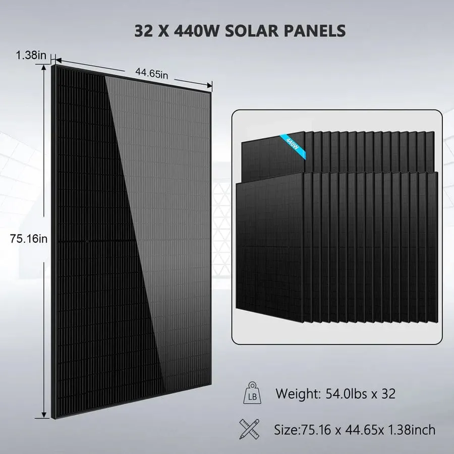 SunGoldPower SGR-20K30E | 20KW Off Grid Solar Kit |48VDC | 120V/240V