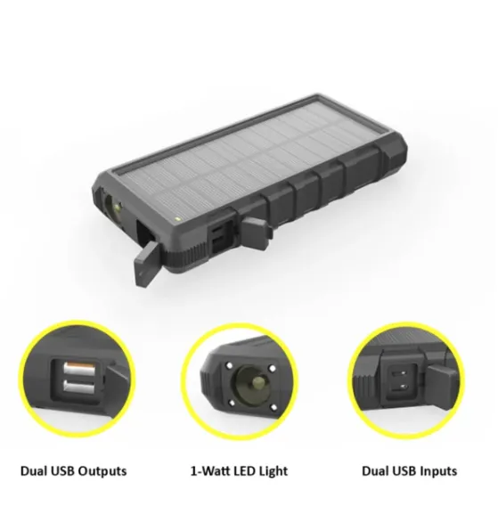 SunSaver 24K, 24,000mAh Solar Power Bank