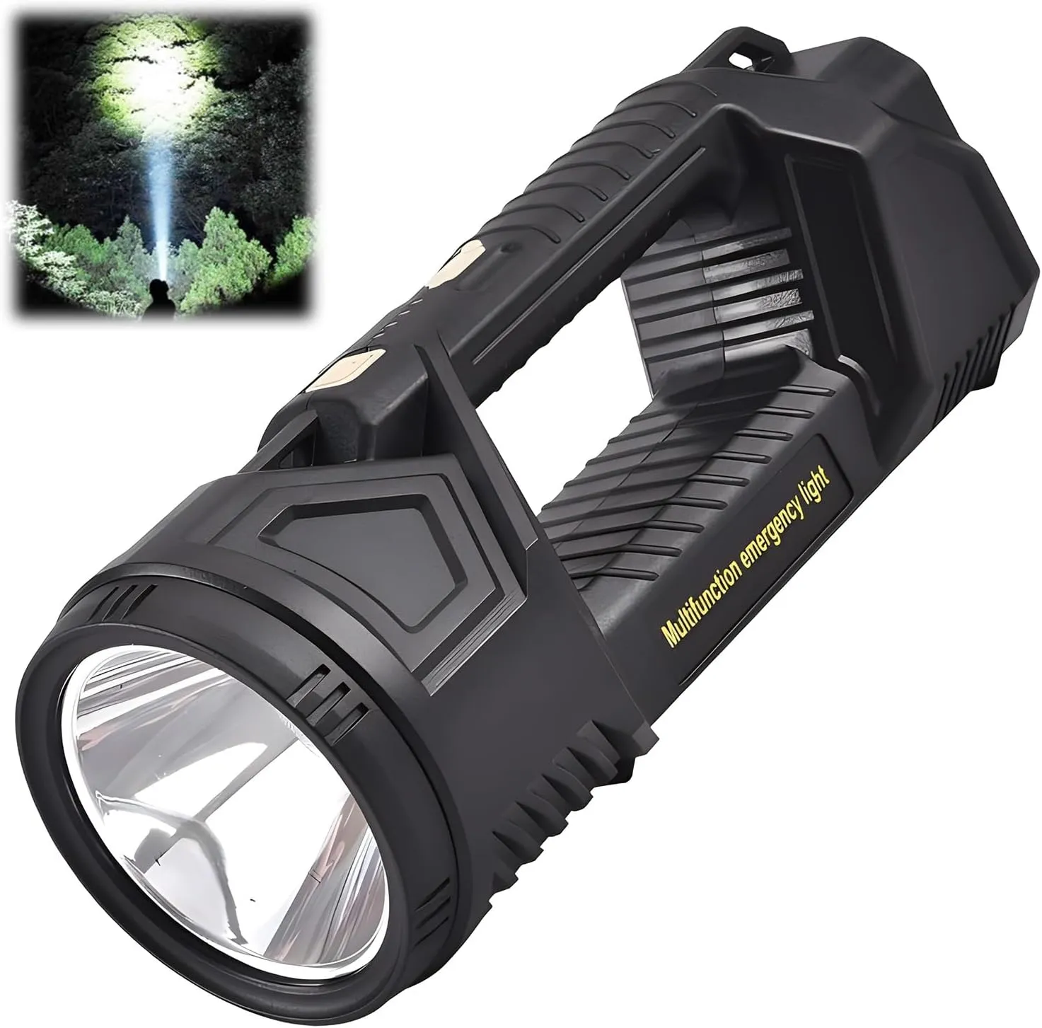 Super Bright Double-Head Spotlight Portable Flashlight, Special Forces Strong Light Led Flashlight, High Lumens LED Flashlight, Large Battery Long Lasting Powerful Searchlight Plus, Home ( Color : M )