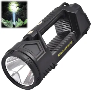 Super Bright Double-Head Spotlight Portable Flashlight, Special Forces Strong Light Led Flashlight, High Lumens LED Flashlight, Large Battery Long Lasting Powerful Searchlight Plus, Home ( Color : M )