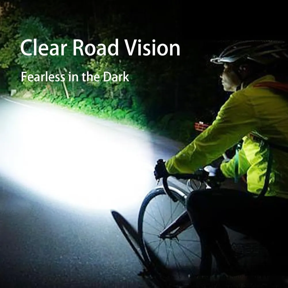 Super Bright LED Bike Light USB Rechargeable Bicycle Headlight-5 Modes, Easy to Install,IPX5 Waterproof,Road Safety