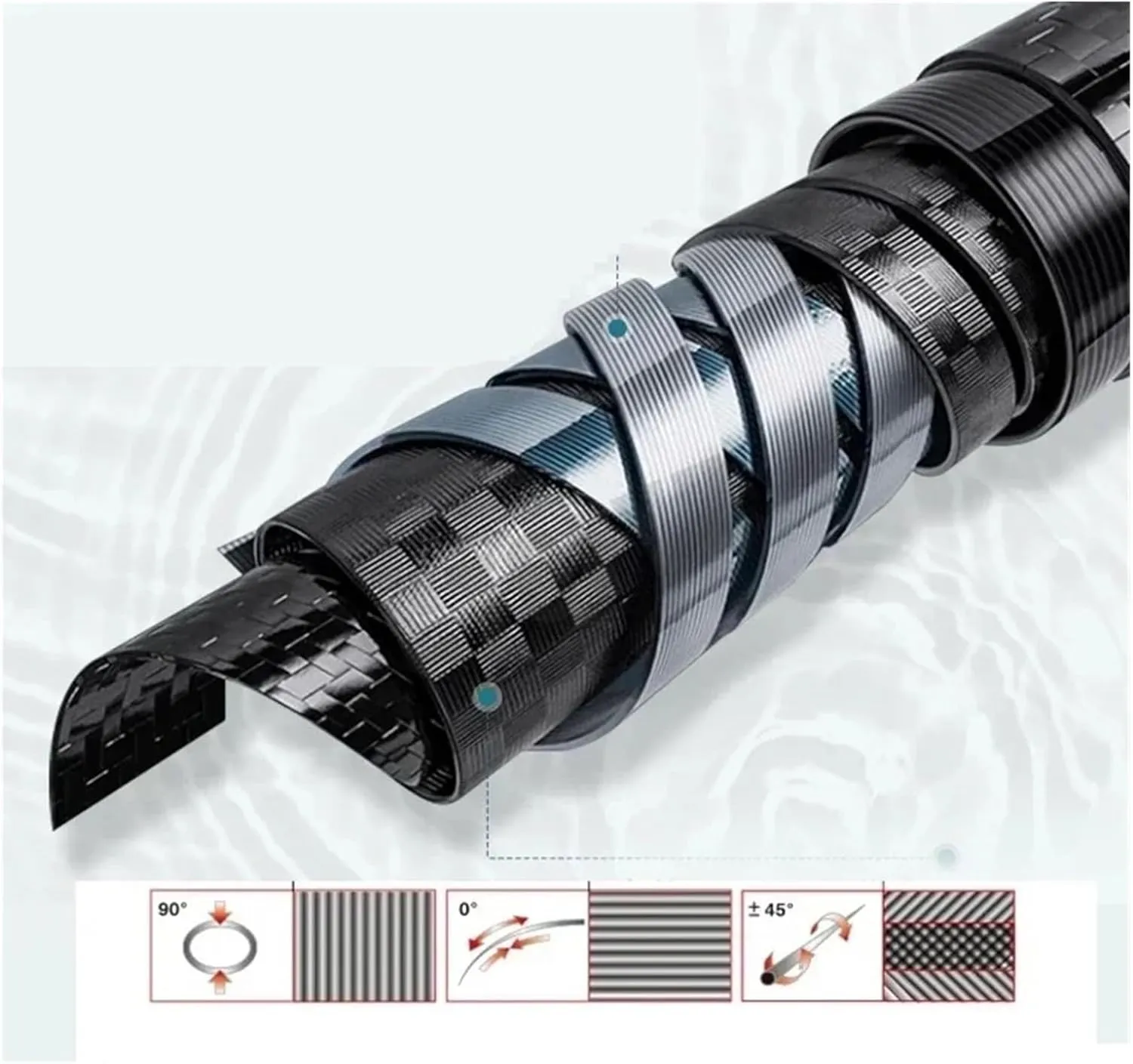 Super Light Long Hard High Carbon Fiber Pattern Hand Fishing Rod High Mass Telescopic Fishing Pole Stream Rod