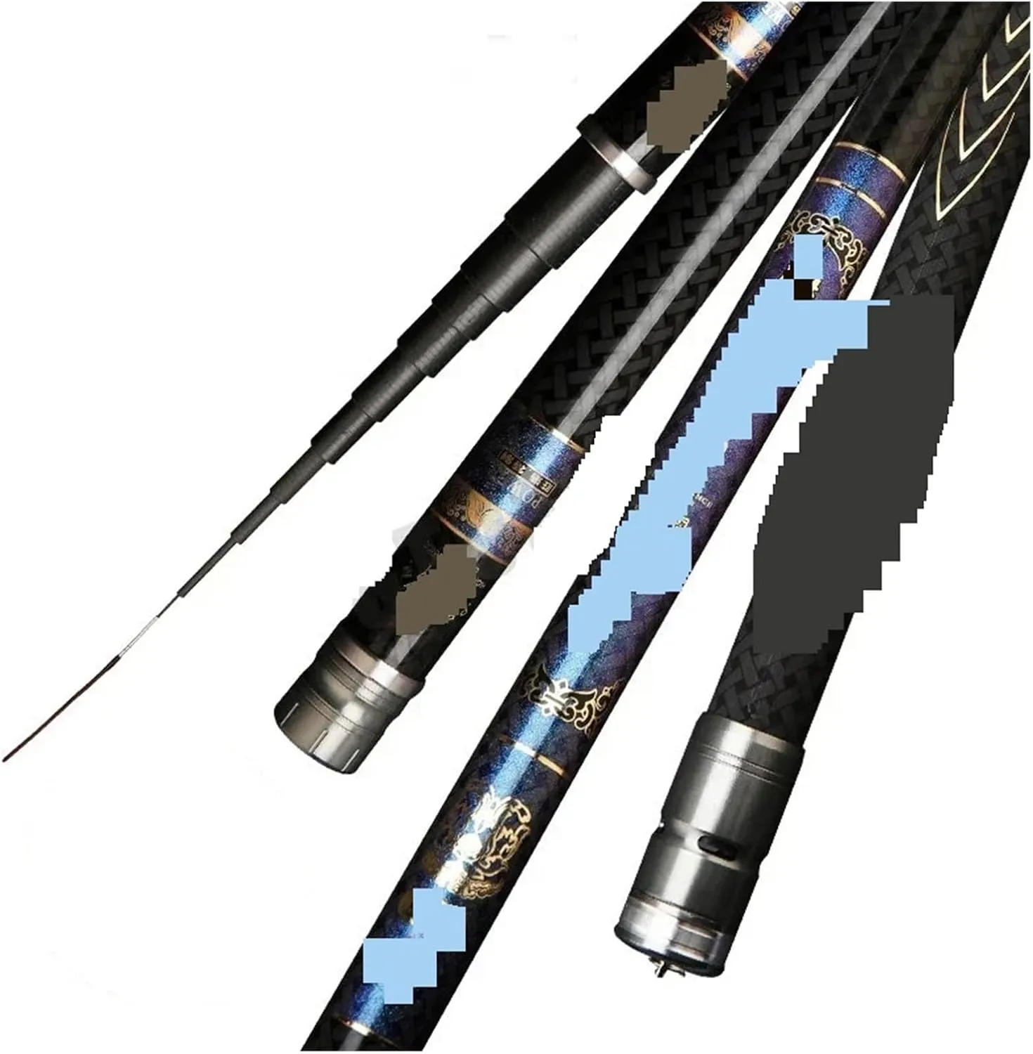 Super Light Long Hard High Carbon Fiber Pattern Hand Fishing Rod High Mass Telescopic Fishing Pole Stream Rod