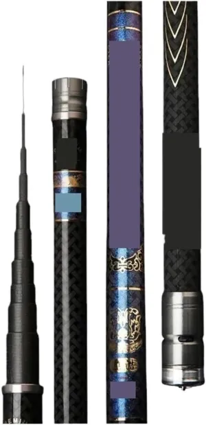 Super Light Long Hard High Carbon Fiber Pattern Hand Fishing Rod High Mass Telescopic Fishing Pole Stream Rod