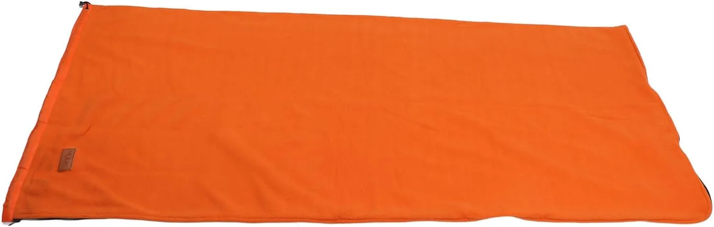 Super Thick Fleece Sleeping Bag Liner with Zipper, for Camping Travel Backpacking, Sturdy and Machine Washable, Large Space for Unfettered Movement, Multipurpose Use