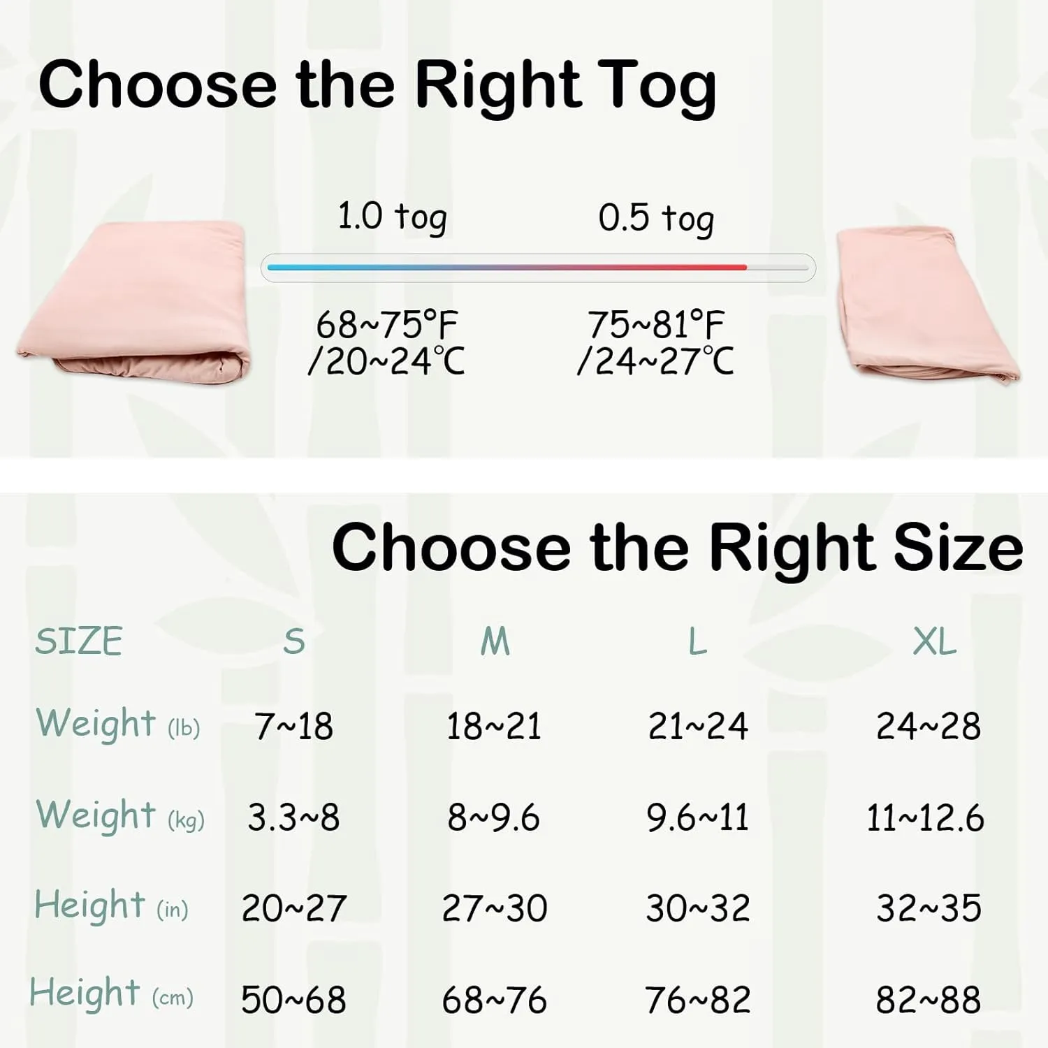 Supersoft Rayon Made from Bamboo Sleep Sack 18-24 Months 1.0 Tog Toddler Sleep Sack 2t Baby Wearable Blanket with 2-Way Zipper Unisex Sleeping Bag for Babies All-year-around - Pink