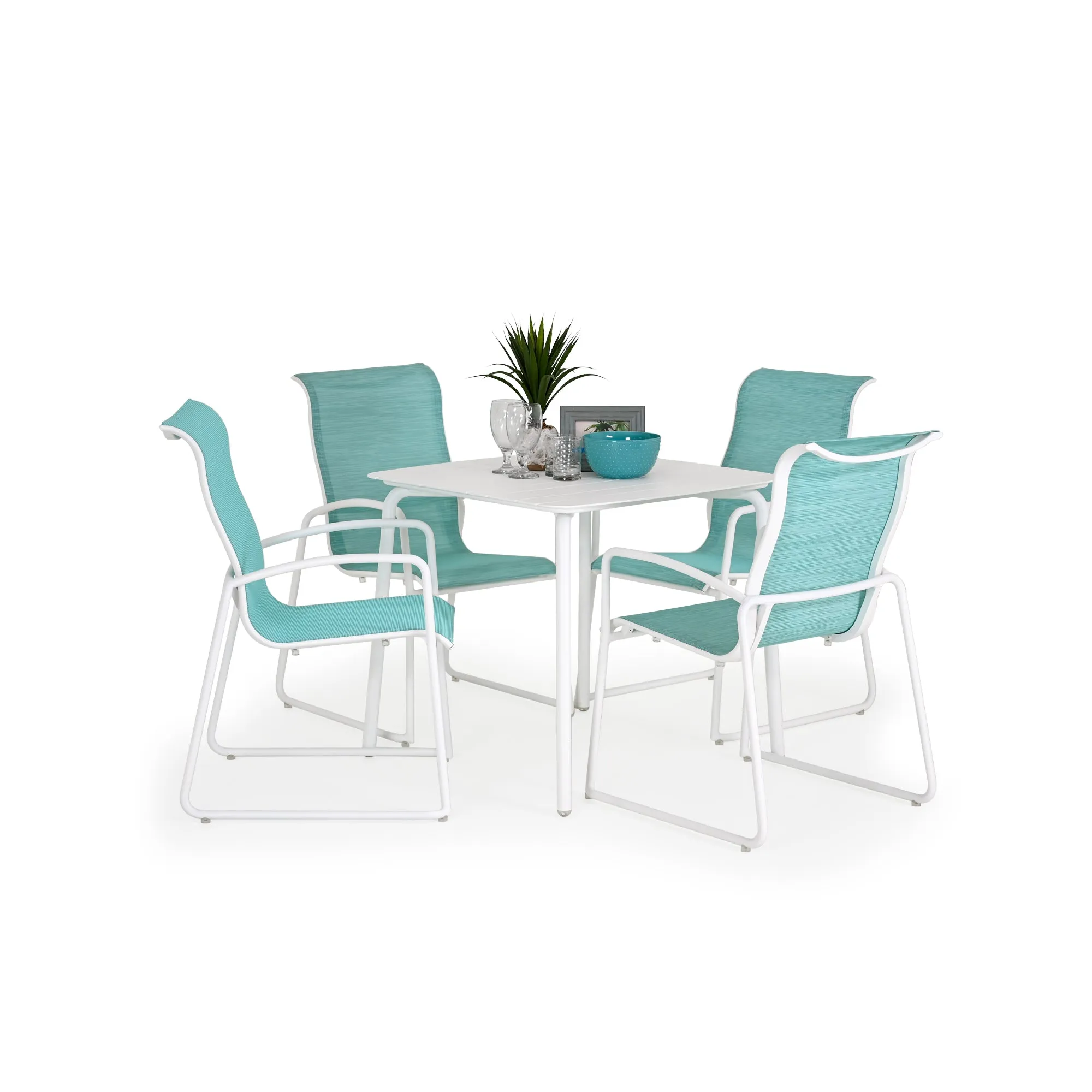 Surfside Outdoor 32" Square Aluminum Dining Table