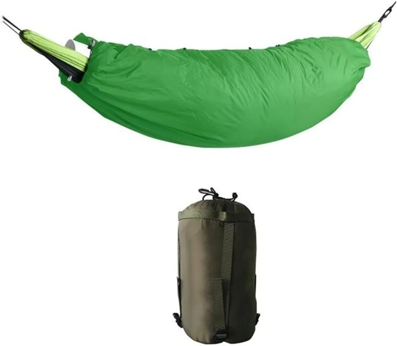 Swings Seats Warm Hammock, 0-15 Degree Ultra Light Hammock Quilt, Warm Cotton Cover, Sleeping Bag Blanket, Camping Backpack Camouflage Army Green Play Set Swings (Color : Light Green)