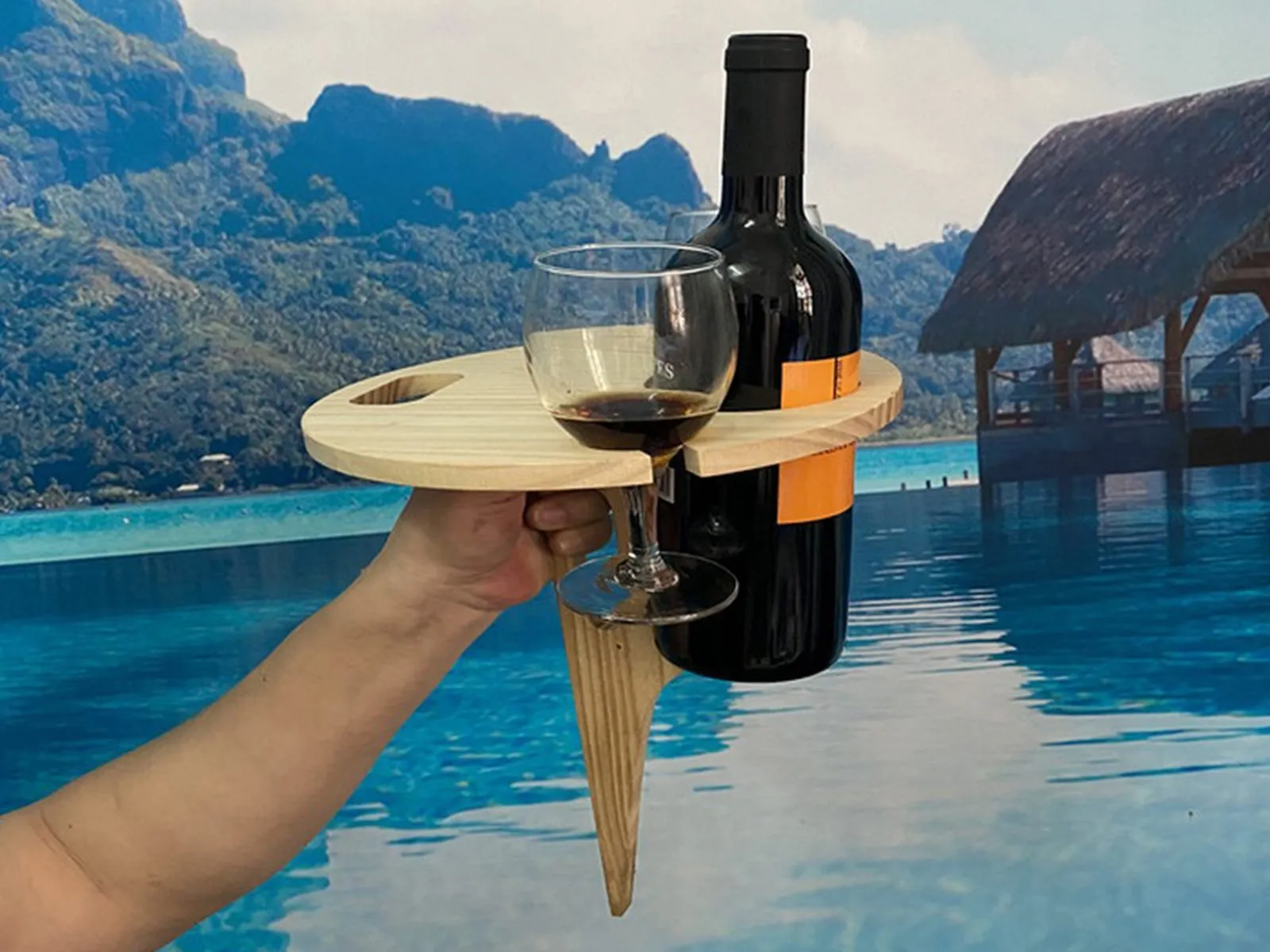 Table Portable 2 Holder Table Wine Bottle Wine Wooden X Outdoor Camping Glass Money-saving Comprehensive catalog
