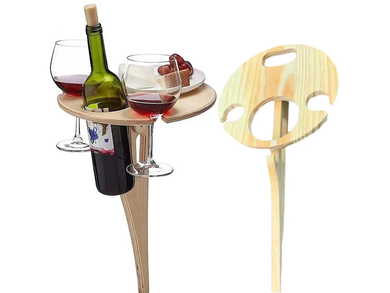 Table Portable 2 Holder Table Wine Bottle Wine Wooden X Outdoor Camping Glass Money-saving Comprehensive catalog