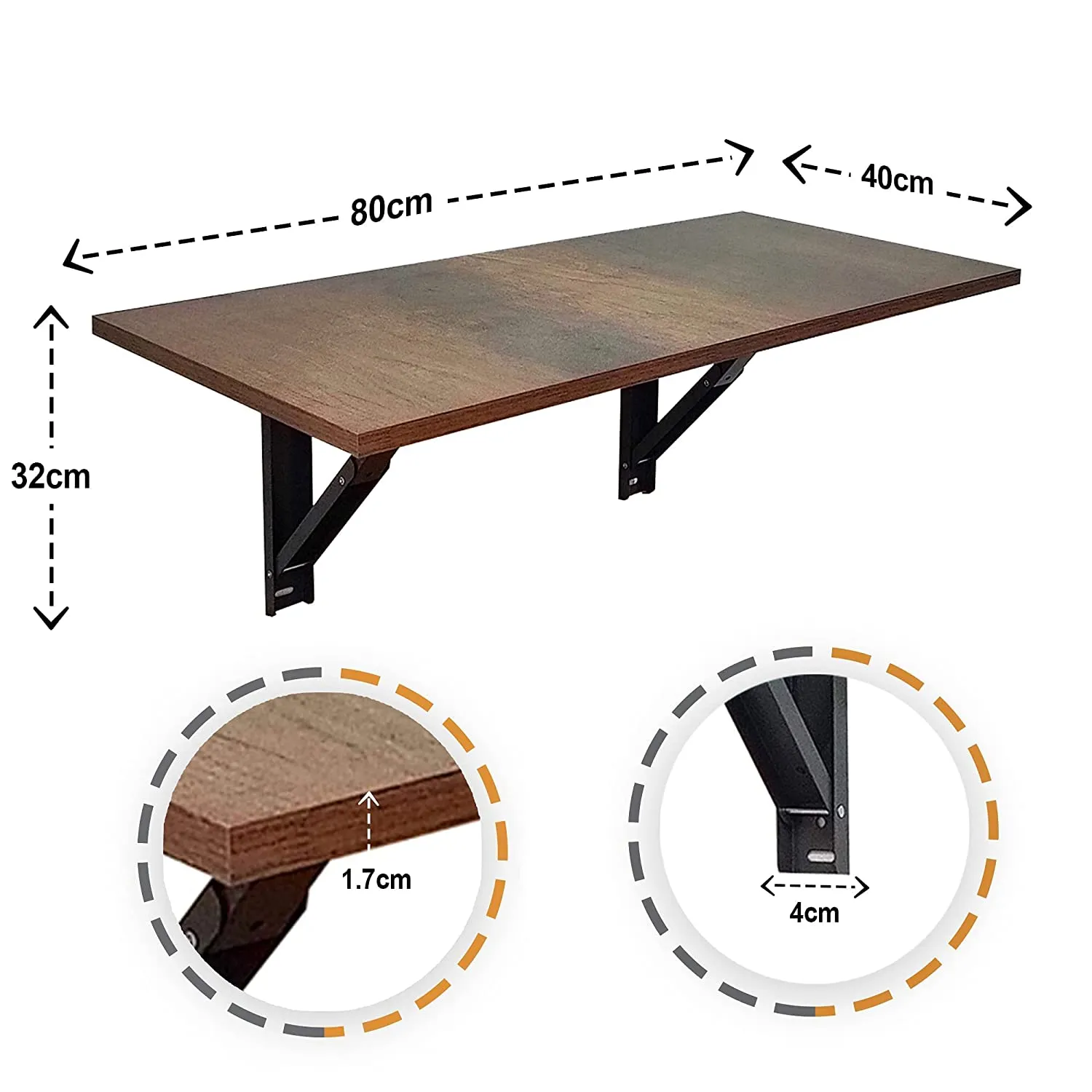 Table Study Mount Table & Courteous staff Compact Laptop Shipping guarantee Wall Workstation Foldable