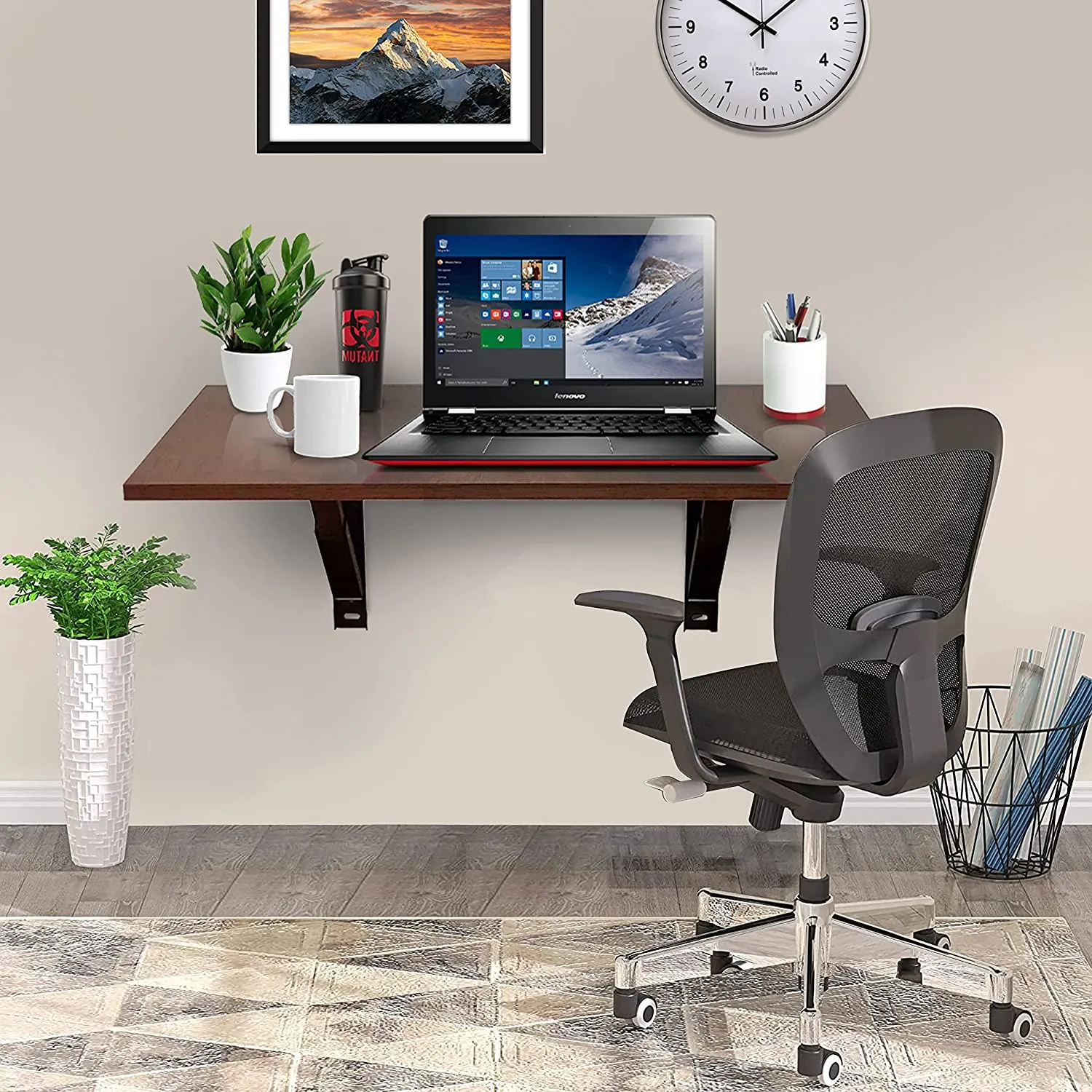 Table Study Mount Table & Courteous staff Compact Laptop Shipping guarantee Wall Workstation Foldable