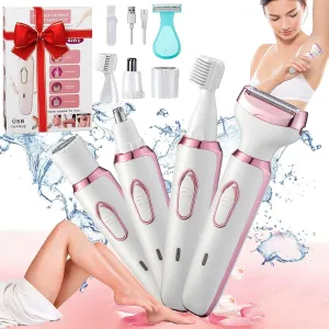 Taletseten Shaver, Taletseten Razor, Comfort 4 in 1 Electric Lady Shaver, Body Hair Removal Epilator, Painless Taletseten Women Shaver, Waterproof Taletseten Lady Shaver Electric Bikini Trimmer (1)
