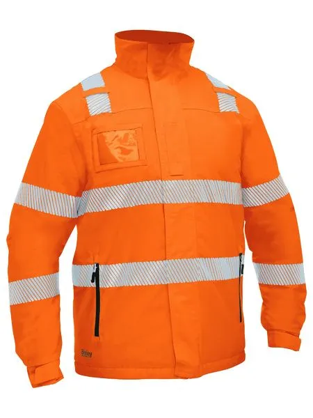 Taped Hi-Vis Heated Bisley Jacket with Hood