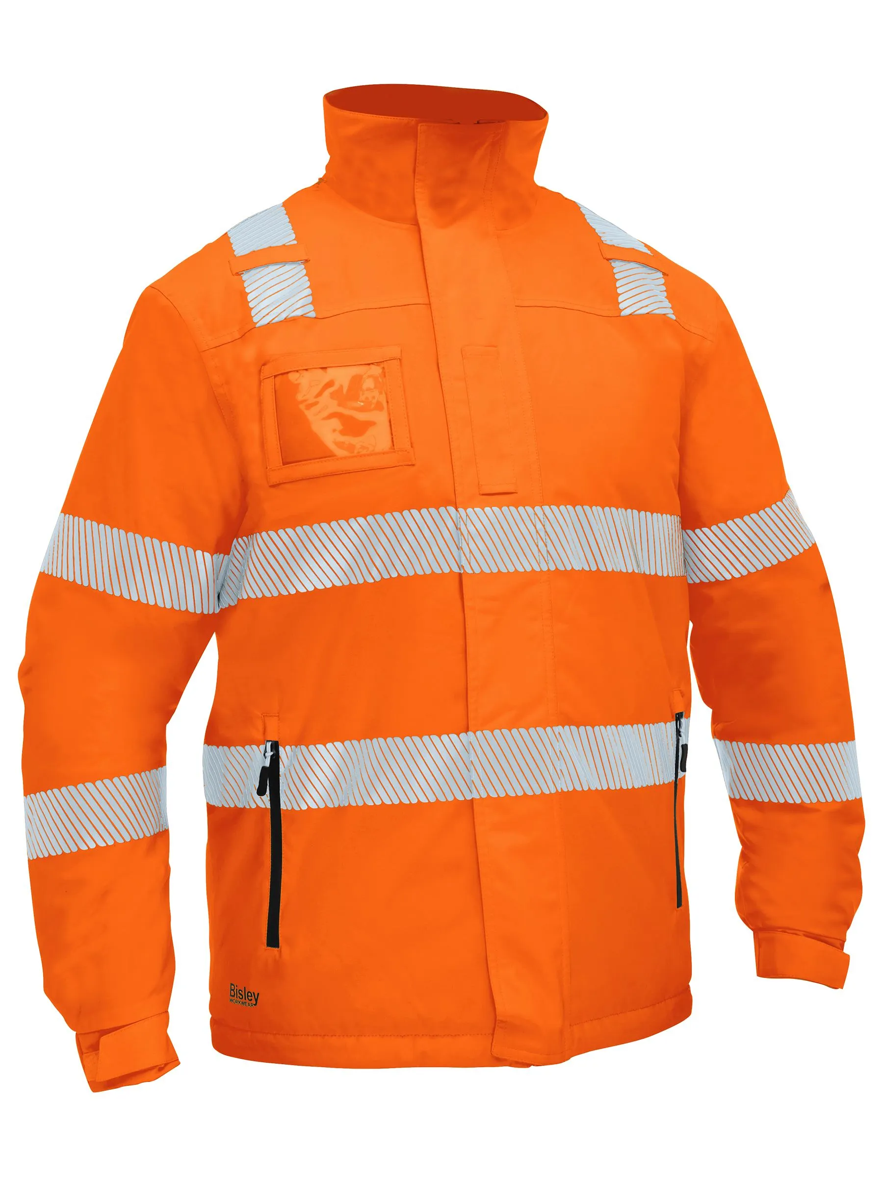 Taped Hi Vis Heated Jacket With Hood