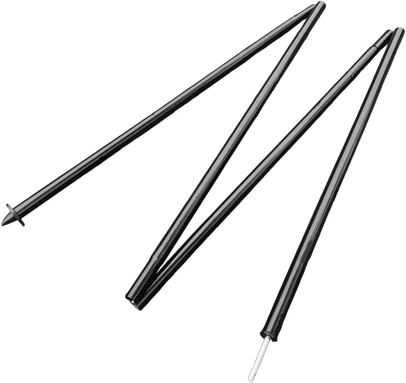 Tarp Pole 78.74inch Easy Installation Telescoping Folding Sturdy Metal Tent Rod Canopy Rod for Hiking Camping Outdoor Beach