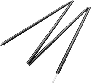 Tarp Pole Tent Rod Adjustable Portable Folding Metal Sturdy Multipurpose Canopy Support Rod 2M for Camping Beach Hiking