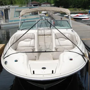Taylor Made Boat Cover Support System with Adjustable 24"-48" Pole, 50' of 1" Polypropylene Webbing Strap for Boats up to 23' Long, Prevents Water Pooling and Pocketing - 55741