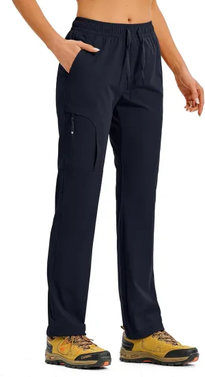 TBMPOY Women's Hiking Pants Water Resistant Lightweight Quick Dry Cargo Travel Fishing Work Camping Pant with 4 Pockets
