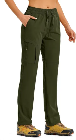 TBMPOY Women's Hiking Pants Water Resistant Lightweight Quick Dry Cargo Travel Fishing Work Camping Pant with 4 Pockets