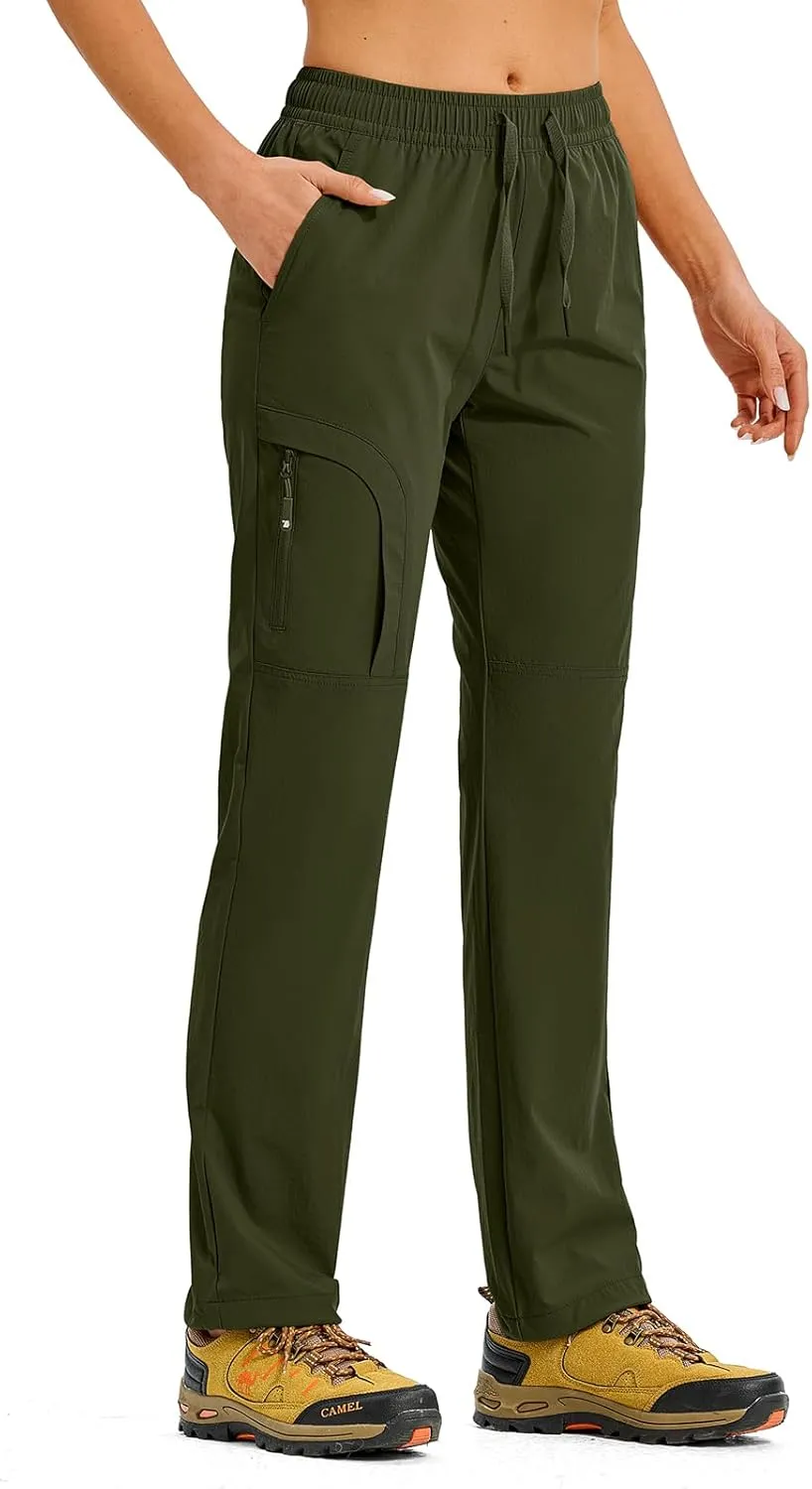 TBMPOY Women's Hiking Pants Water Resistant Lightweight Quick Dry Cargo Travel Fishing Work Camping Pant with 4 Pockets