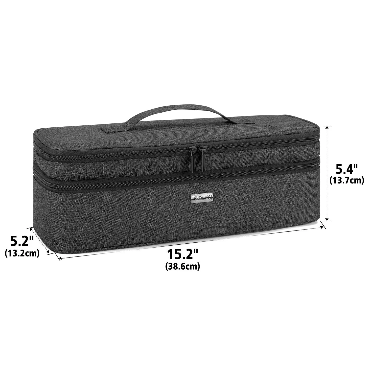 Teamoy Double-Layer Travel Storage Bag Compatible with Revlon One-Step Hair Dryer and Volumizer Hot Air Brush and Attachments, Black(Bag Only)