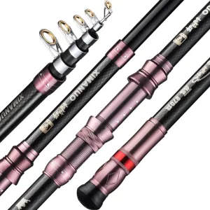 Telescopic Fishing Pole Carbon Casting Fishing Rod Super Stiff Ultralight Portable Sea Rod 2.1M 2.4M 2.7M 3M 3.6M 3.9M 4.2M 4.5M for Oceans Rivers Lakes Reservoirs(Size:3M)