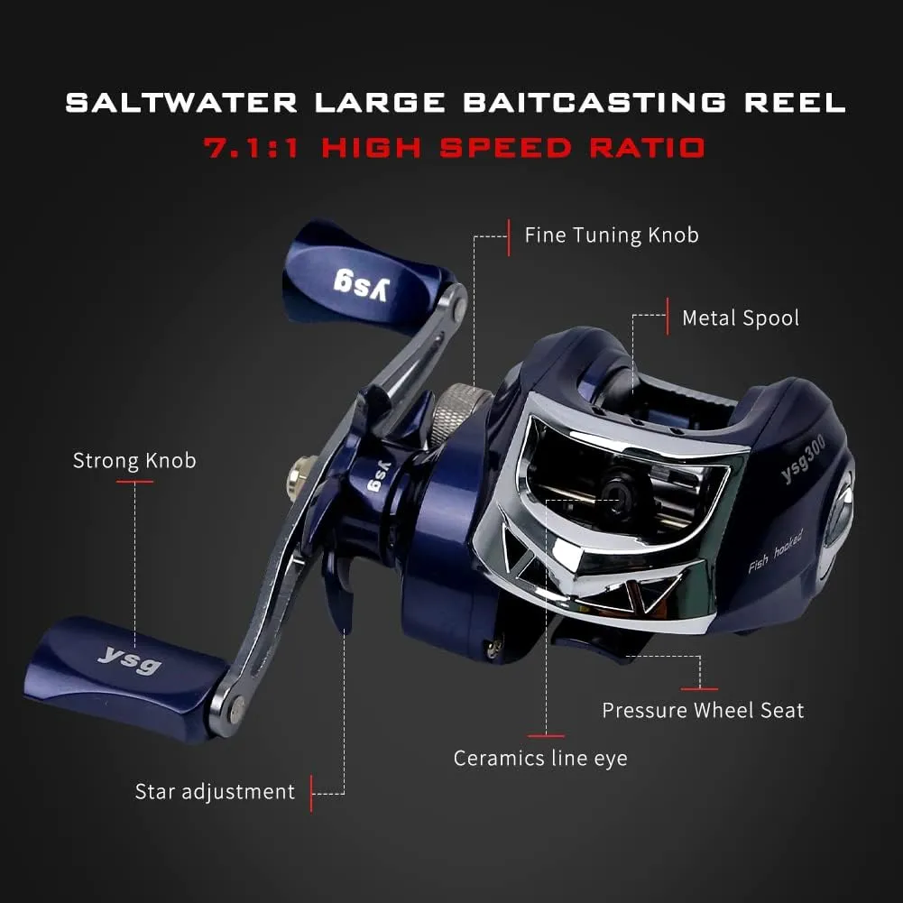 Telescopic Fishing Rod and Reel Combos, Carbon Fiber Fishing Rod with Stainless Steel Baitcasting Reel, Portable Fishing Pole Reel Combo for Travel Saltwater Freshwater Fishing Gifts for Men