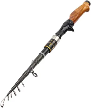 Telescopic Fishing Rod Carbon Casting Rod Carbon Fiber Portable Telescopic Fishing Pole 1.8m