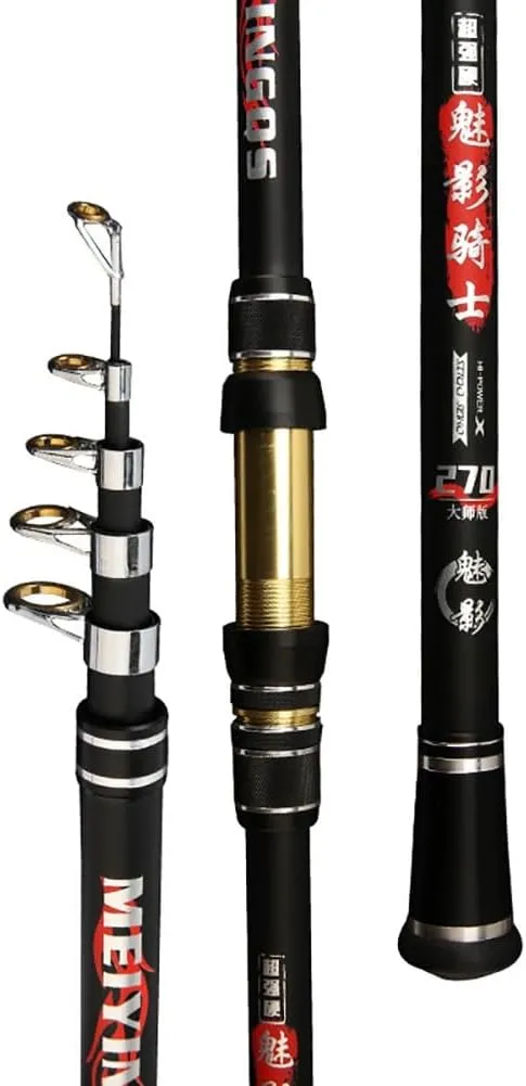 Telescopic Fishing Rod Carbon Fiber Casting Rod 2.1m 2.4m 2.7m 3m 3.6m 3.9m 4.2m 4.5m Travel Portable Fishing Pole Comfortable Handle (Size : 3.9m)