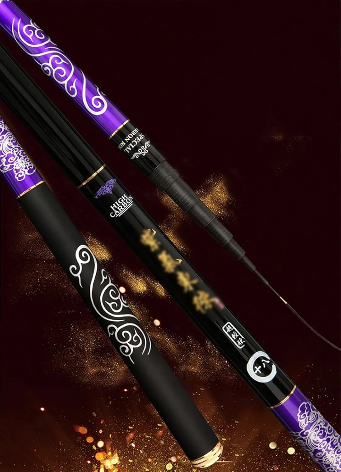 Telescopic Fishing Rod, Carbon Fiber Fishing Pole, Super Ultra-Light Saltwater and Freshwater Fishing Gear 28 Tunes 3.6m 4.5m 5.4m 6.3m 7.2m (Size : 3.6)