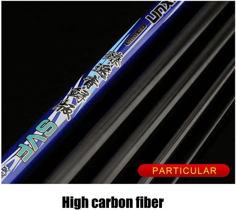 Telescopic Fishing Rod Carbon Fiber Super Hard Ultralight Hand Pole Fishing Big Fish 3.6m 3.9m 4.5m 4.8m 5.4m 5.7m 6.3m 7.2m 8m 9m Rivers Streams Lakes Pond
