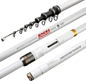 Telescopic Fishing Rod Carbon Fiber Super Stiff Ultralight Fishing Pole 3.6m 3.9m 4.2m 4.5m for Men Women Portable 110cm(Size:3.6m)