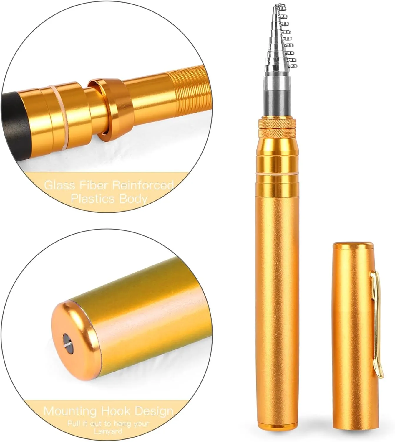 Telescopic Fishing Rod, Fishing Rod Pole Pen Fishing Rod Fishing Pole Telescopic Fishing Rod for Travel Saltwater Freshwater Fishing