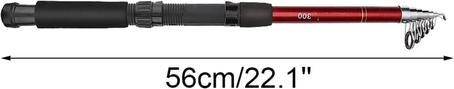 Telescopic Fishing Rod, Glass Fiber Travel Fishing Rod Telescoping Fishing Rod Reel Tackle Accessory for Traveling, Camping, Pond Fishing