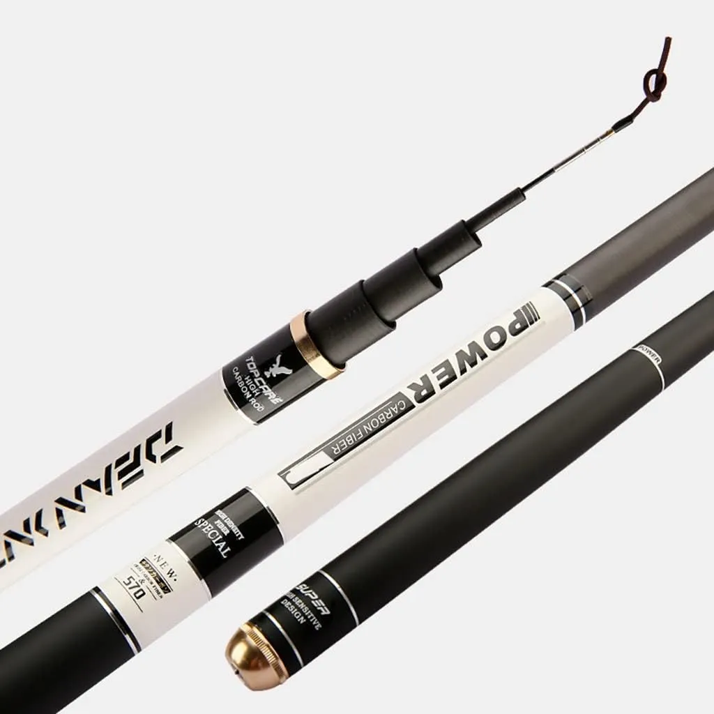 Telescopic Fishing Rods 12FT 13FT 15FT 16FT 18FT 21FT 24FT Carbon Fiber Rod Ultra Light Carp Fishing Pole Spinning Rod (Size : 7.2m/24FT)
