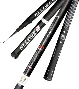 Telescopic Fishing rods-8m 9m 10m 11m 12m 13m 14m 15m Lightweight Carbon Fiber Non-Slip Grip and 360° Swivel Tip Fishing Poles Casting Rod for Lakes and Many Other Waters