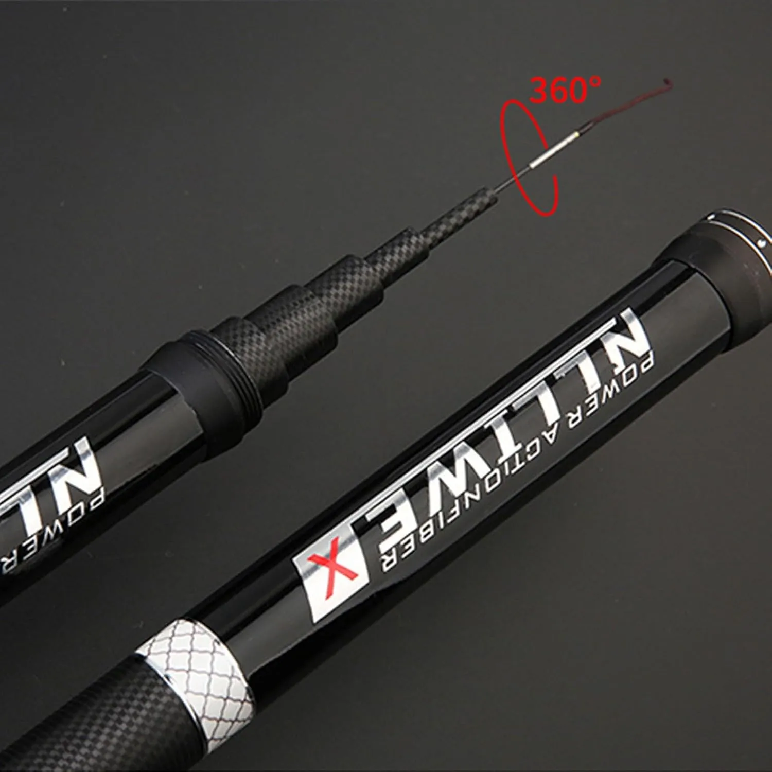 Telescopic Fishing rods-8m 9m 10m 11m 12m 13m 14m 15m Lightweight Carbon Fiber Non-Slip Grip and 360° Swivel Tip Fishing Poles Casting Rod for Lakes and Many Other Waters