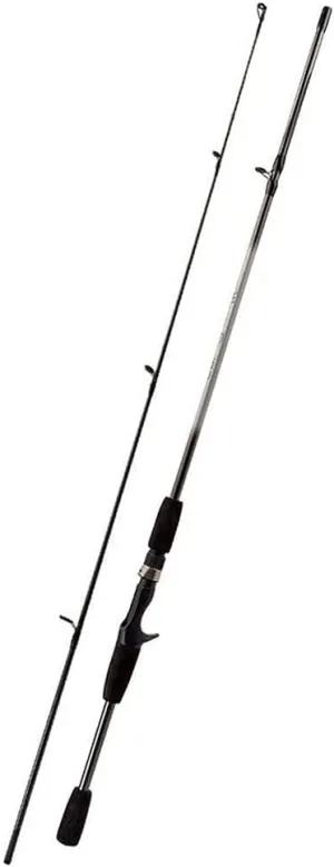 Telescoping 1.8M Carbon Fiber 2-Piece 6-Feet Casting Fishing Pole Medium Portable for Travel Surf Saltwater Freshwater Bass Boat Fishing LQHZWYC