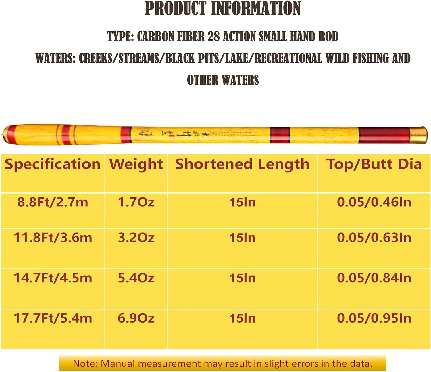 Tenkara Rod Telescopic Fishing Rod-Ultra Short Telescopic Fishing Tenkara Rod Portable Collapsible Bass Crappie Full Kit Carbon Fiber Fishing Pole All Waters Quality Tube Packing