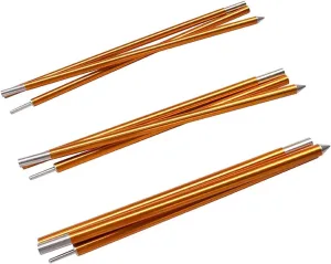 Tent Poles 120CM Long Diameter 13MM/16MM/19MM Black/RED Color Tent Rod Support Pole Shelter Tarp Canopy Aluminium Alloy(16MM Black Pin tip)