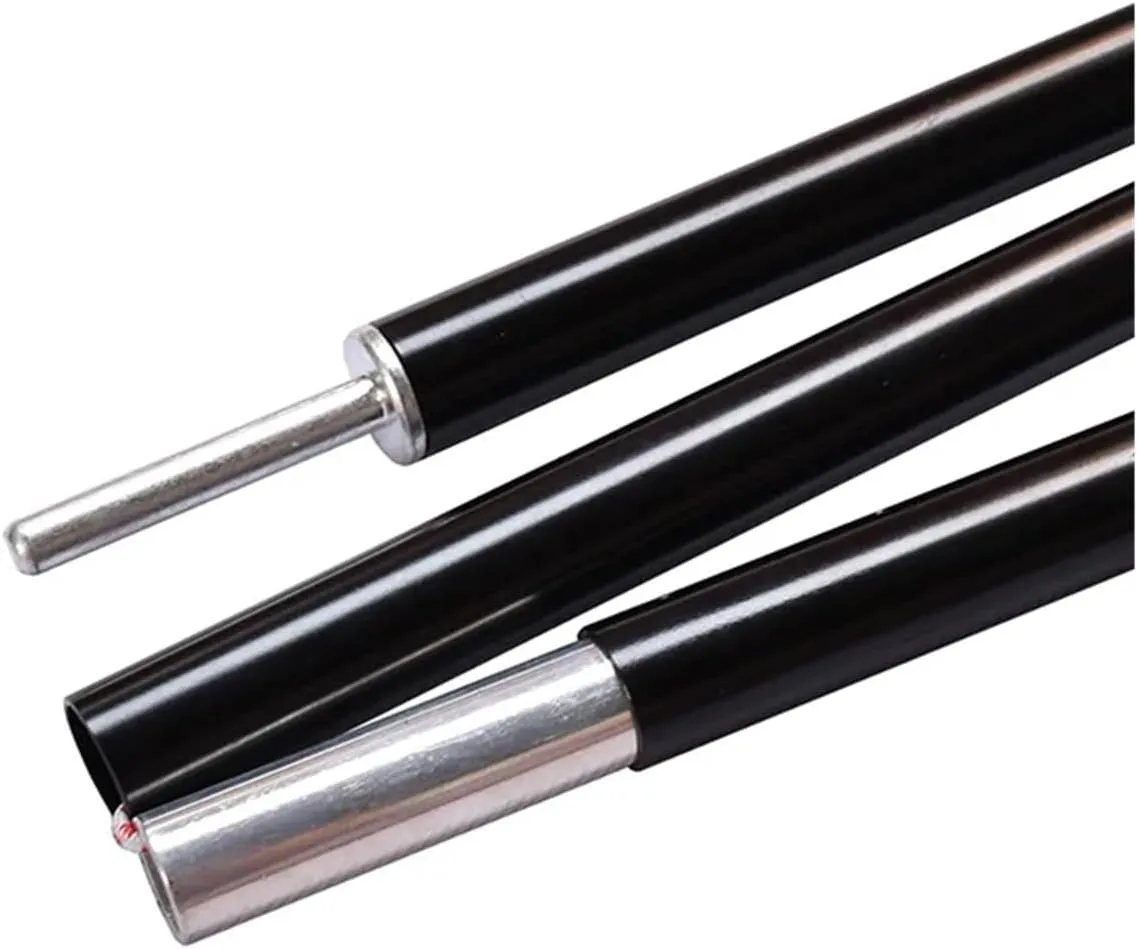 Tent Poles 120CM Long Diameter 13MM/16MM/19MM Black/RED Color Tent Rod Support Pole Shelter Tarp Canopy Aluminium Alloy(16MM Black Pin tip)