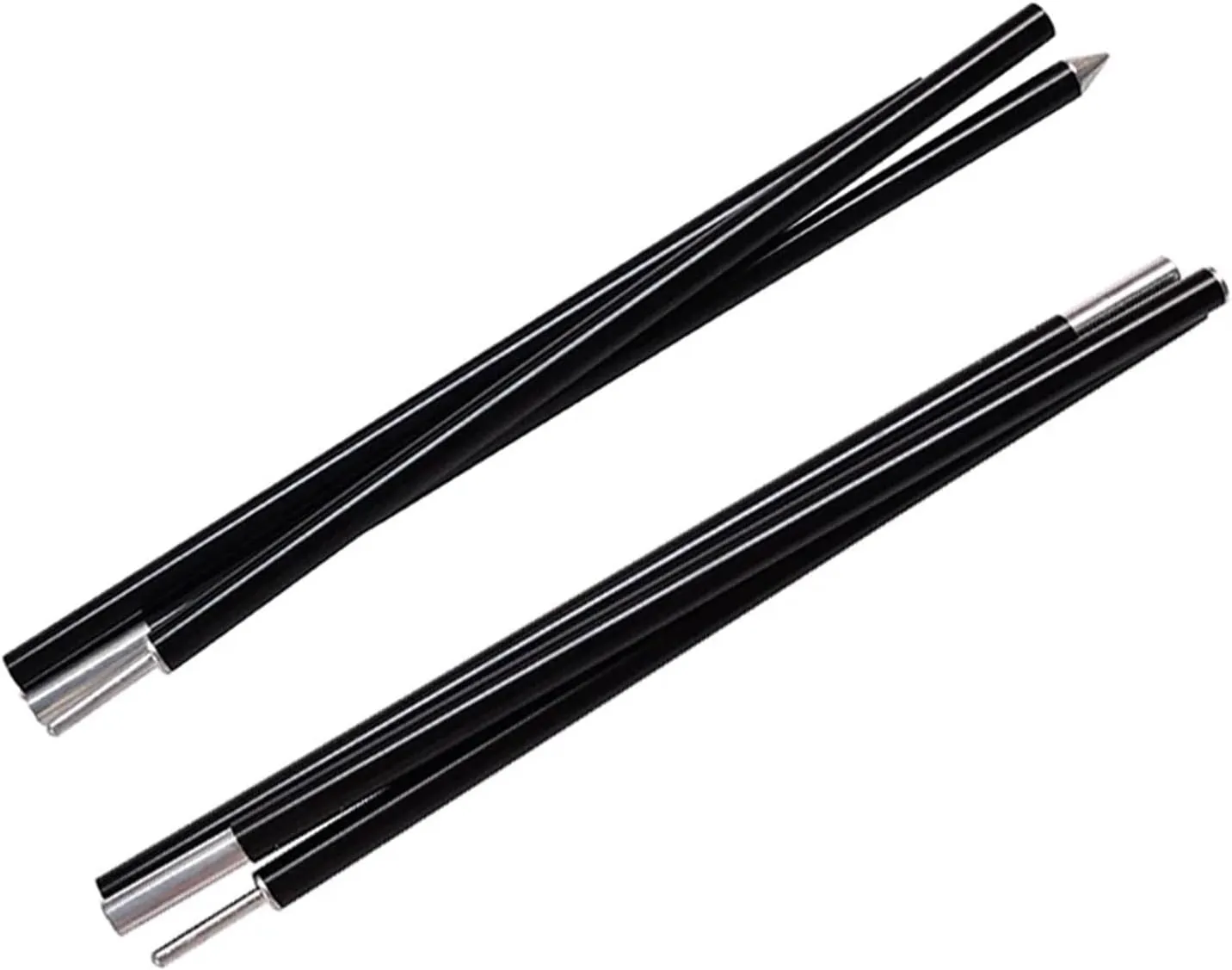 Tent Poles 120CM Long Diameter 13MM/16MM/19MM Black/RED Color Tent Rod Support Pole Shelter Tarp Canopy Aluminium Alloy(16MM Black Pin tip)