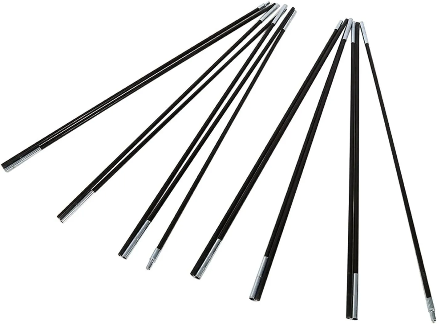 Tent Poles, Double Tent Pole Support Frames Kit Replacement Tent Poles Fiberglass Tent Pole Repair Kit Outdoor Tent Bar Tent Building Supporting Rod for Tarp, Tent, Awning, Camping