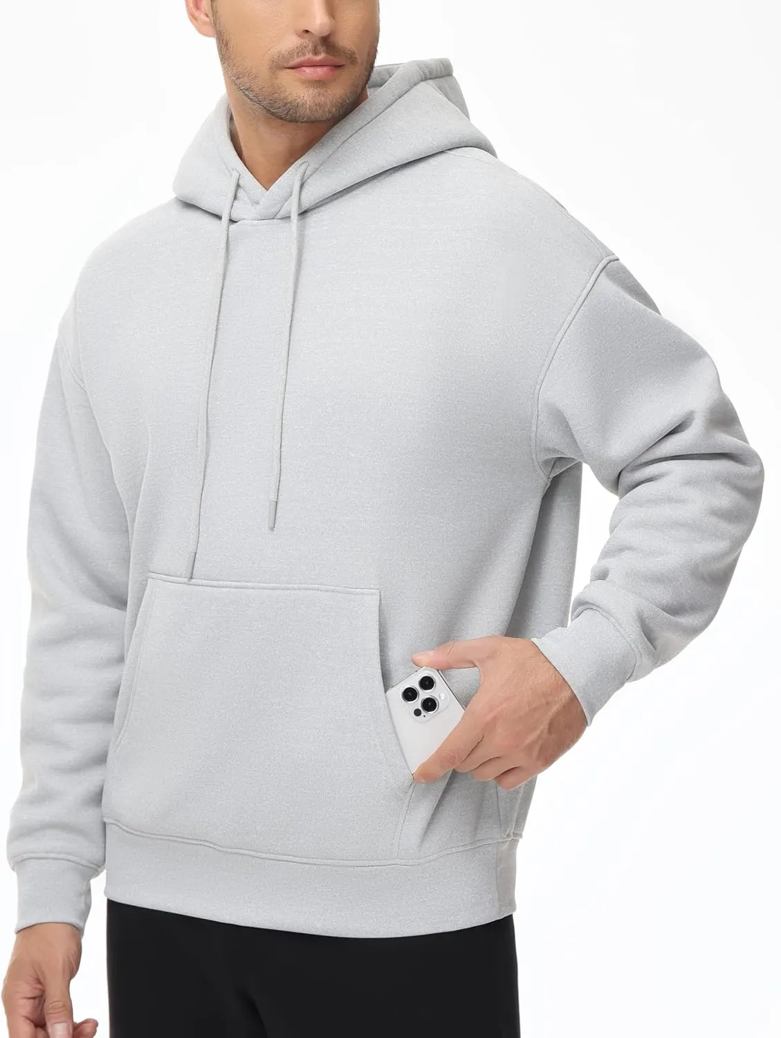 THE GYM PEOPLE Men's Loose Fit Pullover Hoodie Soft Lightweight Hooded Sweatshirt with Pockets