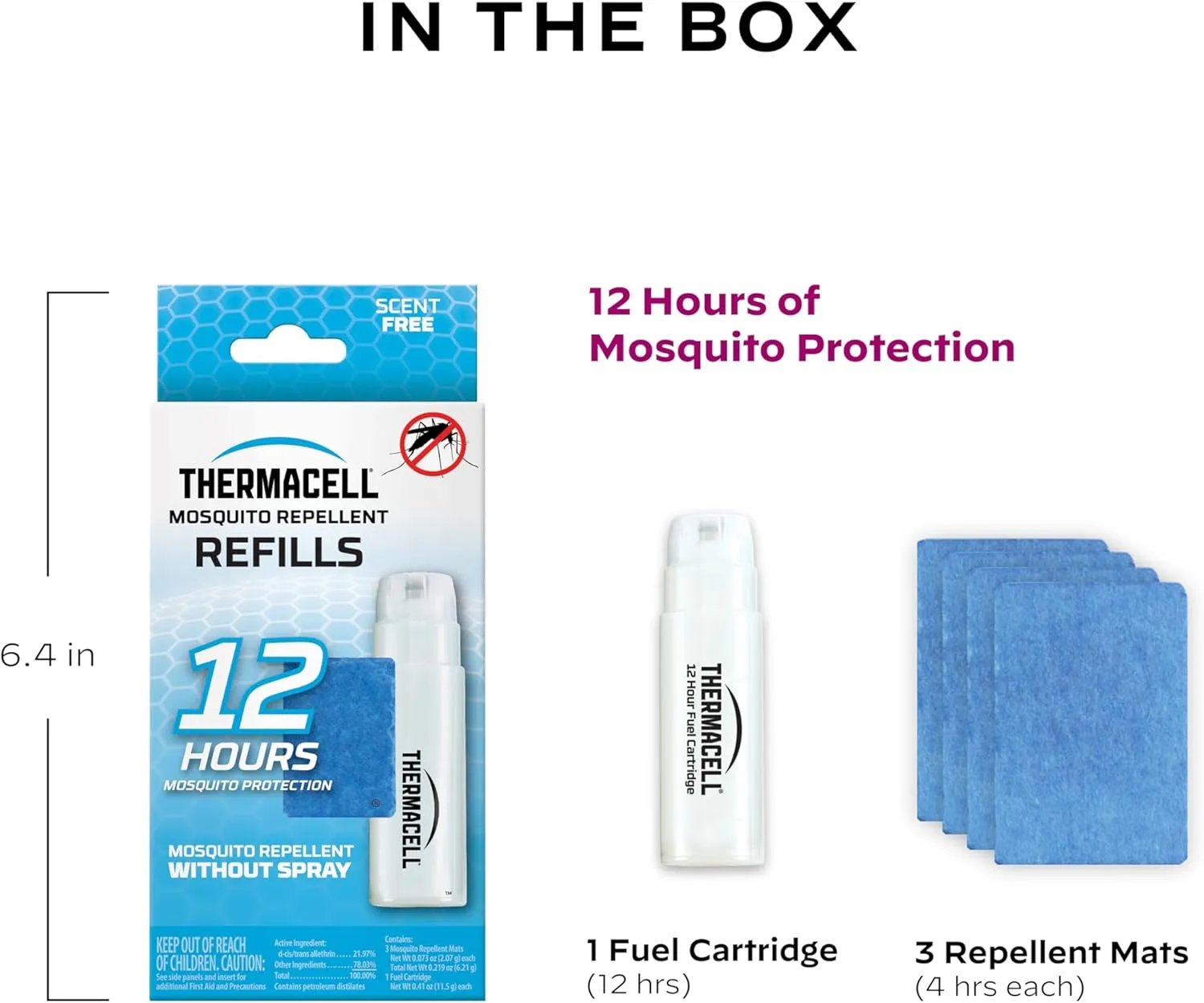Thermacell Mosquito Repellent Refills; Compatible with Any Fuel-Powered Thermacell Repeller; Highly Effective, Long Lasting, No Spray or Mess; 15 Foot Zone of Mosquito Protection (Pack of 2)