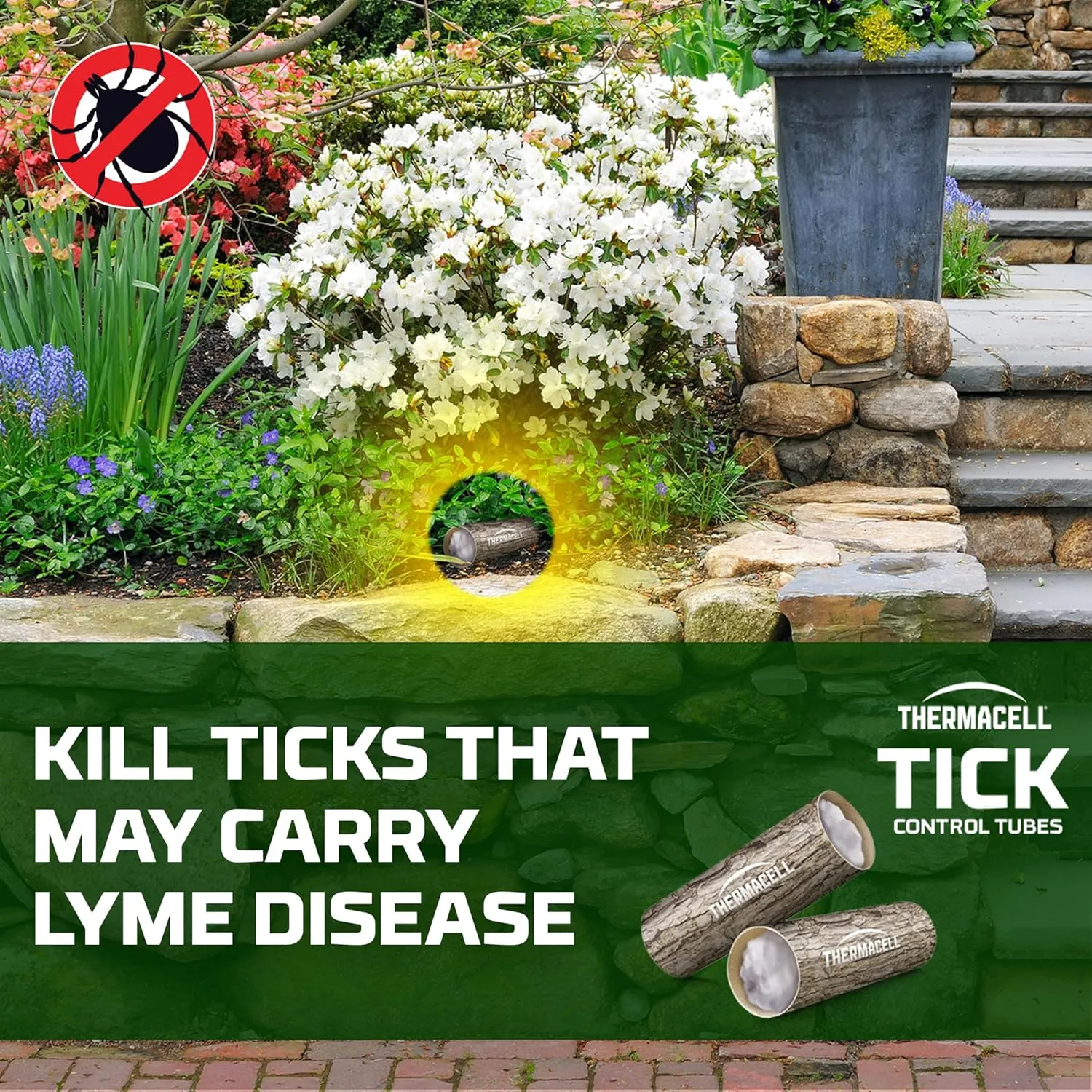 Thermacell Tick Control Tubes for Yards; Protects Backyards and Properties from Ticks; No Spray, No Granules, No Mess; Environmentally Friendly Alternative to Tick Spray & Tick Repellent