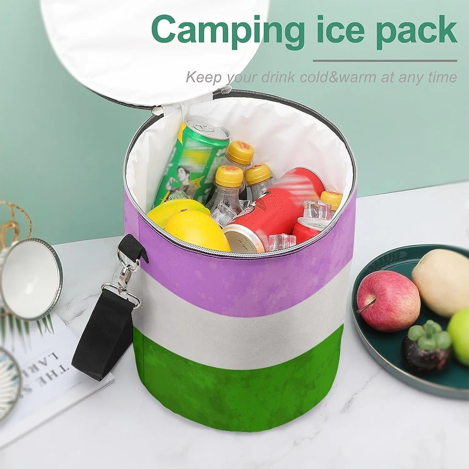 Thermal Bag with Shoulder Strap, Leak Proof Insulated Backpack Cooler for Picnic